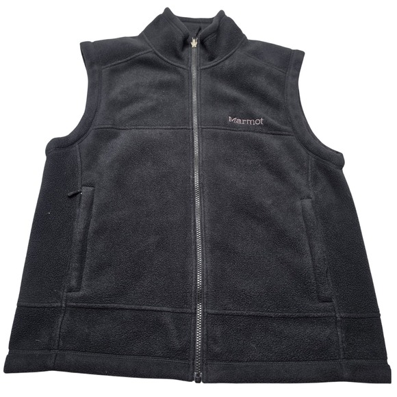 Marmot Other - Marmot Mens Polartec Fleece Vest Black Full Zip Mock Neck K8660 Medium